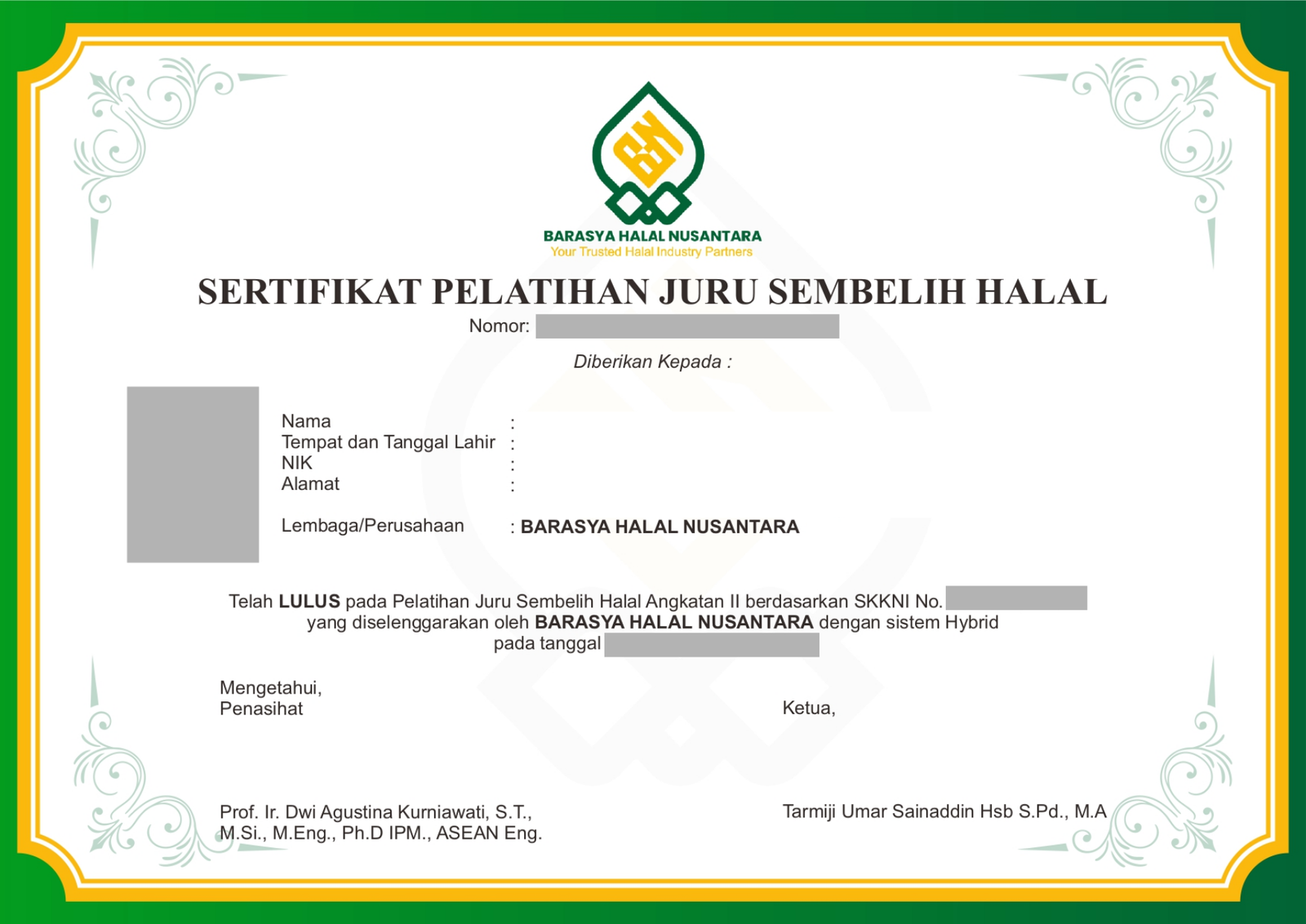 Gambar 2 untuk Desain Sertifikat